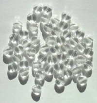 50 8mm Transparent Crystal Glass Heart Beads